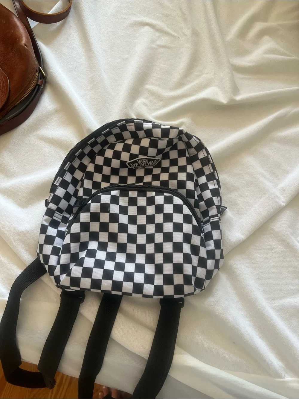 Vans Checkerboard Mini Backpack - Black & White